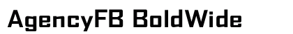 AgencyFB BoldWide Preview