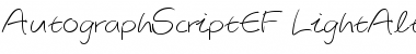 AutographScriptEF LightAlt Font