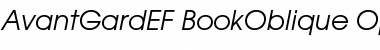 AvantGardEF BookOblique Font