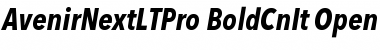 Avenir Next LT Pro Bold Condensed Italic Font