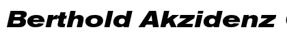 Berthold Akzidenz Grotesk BE Bold Extended Italic Preview