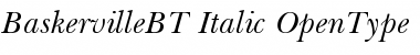 Baskerville Italic Font