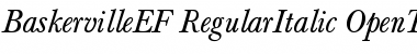 BaskervilleEF-RegularItalic Regular Font