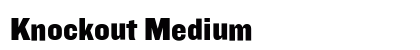 Knockout Medium Font