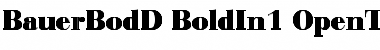 Bauer Bodoni D In1 Regular Font