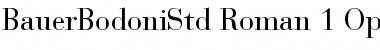 Bauer Bodoni Std 1 Roman Font