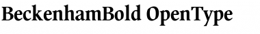 BeckenhamBold Regular Font