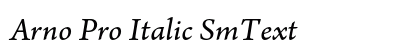 Arno Pro Italic SmText Preview