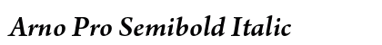 Arno Pro Semibold Italic Preview