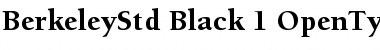 ITC Berkeley Oldstyle Std Black Font