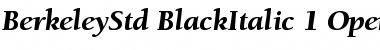 ITC Berkeley Oldstyle Std Black Italic Font