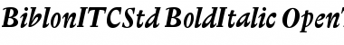 Biblon ITC Std Bold Italic Font