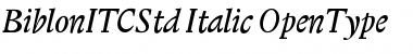 Biblon ITC Std Italic Font
