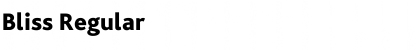 Bliss Regular Font