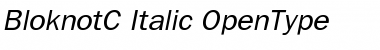 BloknotC Italic Font