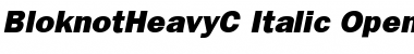 Download BloknotHeavyC Font