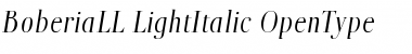 BoberiaLL LightItalic Font