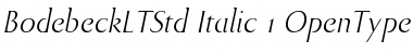 Bodebeck LT Std Italic Font