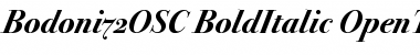 Bodoni72OSC Bold Italic Font