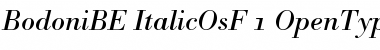 Bodoni BE Italic Oldstyle Figures Font