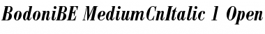 Bodoni BE Medium Condensed Italic Font