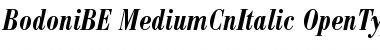 Bodoni BE Medium Condensed Italic Font