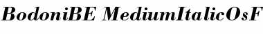 Bodoni BE Medium Italic OsF Font