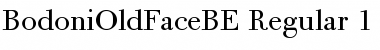 Bodoni Old Face BE Regular Font