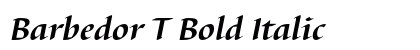 Barbedor T Bold Italic Preview
