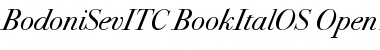 Bodoni Seventytwo ITC Book Italic OS Font