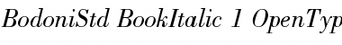 Bodoni Std Book Italic Font