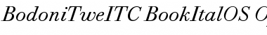 Bodoni Twelve ITC Book Italic OS Font