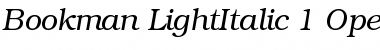 ITC Bookman Light Italic Font