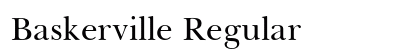 Baskerville Regular Preview