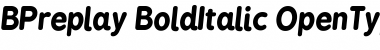 BPreplay Bold Italic Font