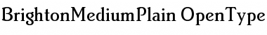 Brighton Medium Plain Font