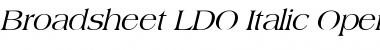 Broadsheet LDO Italic Font