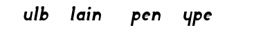 Bulb Plain Font