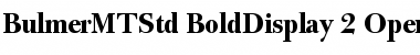 Bulmer MT Std Bold Display Font