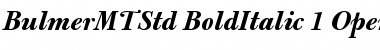 Bulmer MT Std Bold Italic Font