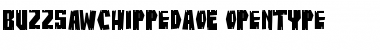 BuzzSawChippedAOE Regular Font