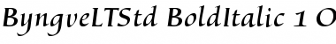 Byngve LT Std Bold Italic Font