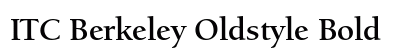 ITC Berkeley Oldstyle Bold preview