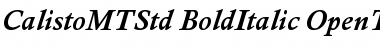 Calisto MT Std Bold Italic Font