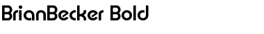 BrianBecker Bold Font