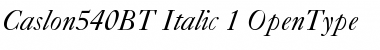 Caslon 540 Italic Font