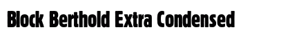 Block Berthold Extra Condensed Preview