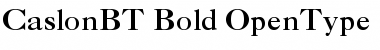 Caslon Bold Regular Font