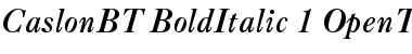 Caslon Bold Italic Font