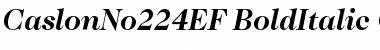 Download CaslonNo224EF-BoldItalic Font